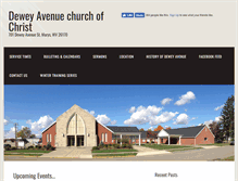 Tablet Screenshot of deweyavenuechurchofchrist.org